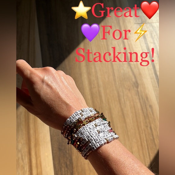 Beautiful Handmade Word Bracelets ACT JUSTLY LOVE MERCY WALK HUMBLY *set of 3* - Picture 7 of 7